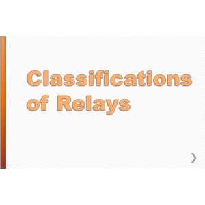 Classification of relay | ElectGo