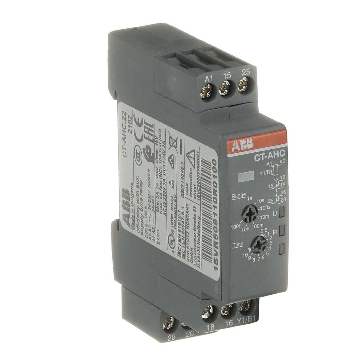 ABB 1SVR508110R0100 - CT-AHC.22 - CT-AHC.22 Time relay, OFF-delay 2c/o,  24-48VDC/24-240VAC | ElectGo
