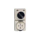 WPS - 32A 500V - 3 phase 5 round pin - combination switched socket (grey)