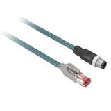 Ethernet Copper Cable, Radio Frequency Identification XG, M12 D Coded To RJ45, 3 M.