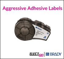 Brady aggressive adhesive labels